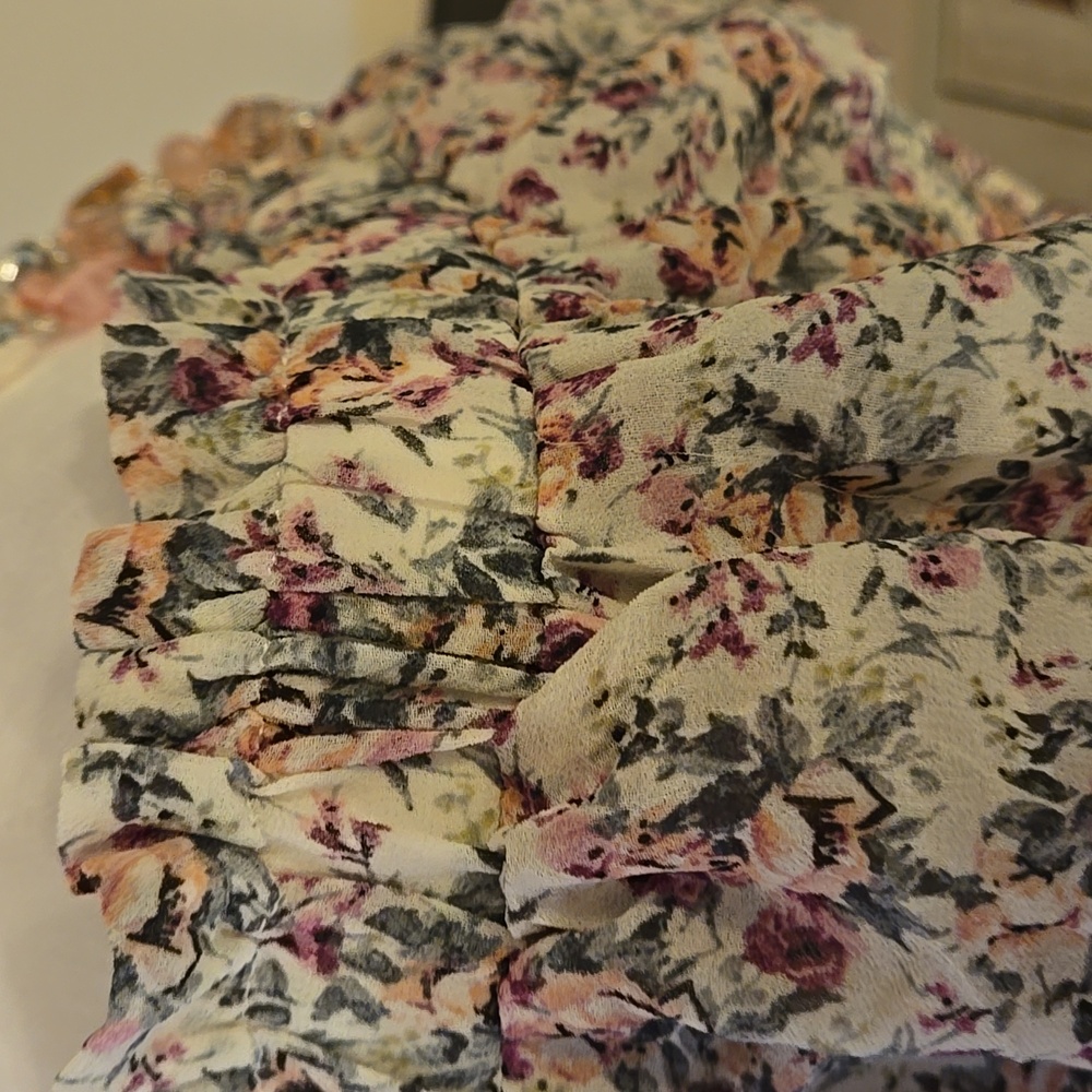 Chic Cream Floral Off-Shoulder Midi Dress NWT - Picture 15 of 15